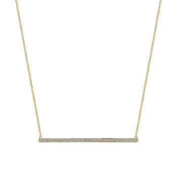 0.26 ct - Necklace
 14k Yellow Gold Diamond Bar /NK5213Y45JJ-IGCD