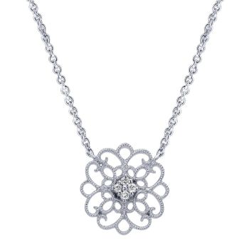925 Silver White Sapphire Fashion Necklace NK4333SVJWS