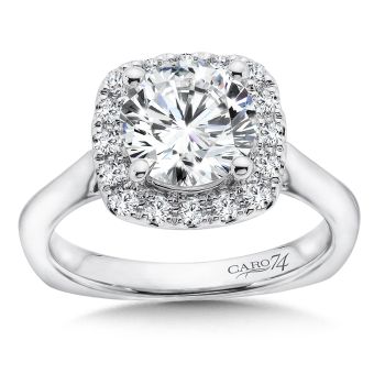 Halo Engagement Ring in 14K White Gold (0.28ct. tw.) /CR468W