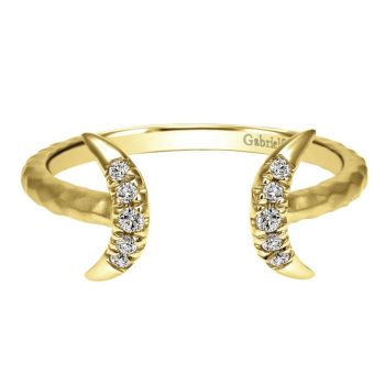 0.05 ct F-G SI Diamond Hamsah Ladie's Ring In 14K Yellow Gold LR50530Y45JJ