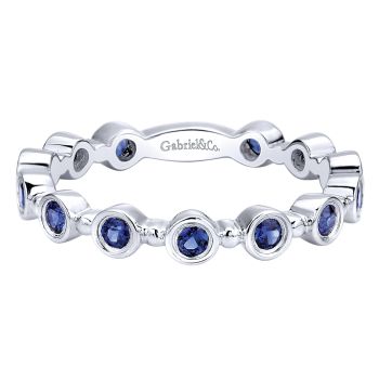 0.52 - Ladies' Ring
 14k White Gold And Sapphire Stackable /LR4584-4W4JSA-IGCD