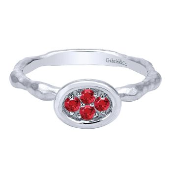 0.2 - Ladies' Ring
 925 Silver And Ruby Stackable /LR50274SVJRB-IGCD