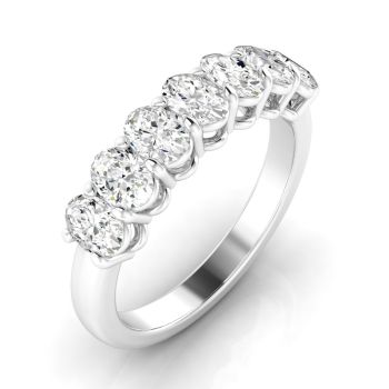 1.20Ct 14Kt Gold Lab Grown Diamond 7-Stone Oval Ring