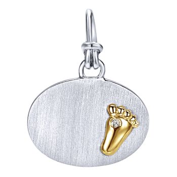 925 Silver/18k Yellow Gold Diamond Charm Pendant PT939MY5JJ