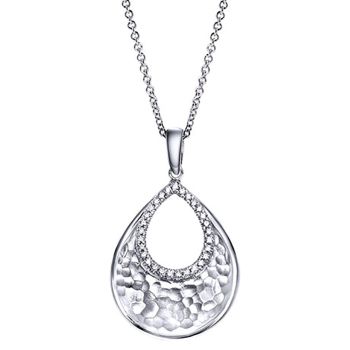 0.14 ct Round Cut Diamond Fashion Necklace set in 925 Silver NK3197SV5JJ