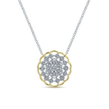 0.13 ct - Necklace
 14k Yellow/white Gold Diamond Fashion /NK4762M45JJ-IGCD