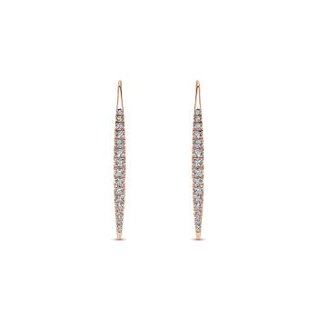 0.45 ct - Earrings
 14k Pink Gold Diamond Drop /EG12629K45JJ-IGCD