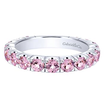 2.41 - Ladies' Ring
 14k White Gold Pink Created Zircon Stackable /LR4859W4JPZ-IGCD