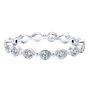 0.45 ct - Ladies' Ring
 14k White Gold Diamond Stackable /LR4584-7W44JJ-IGCD