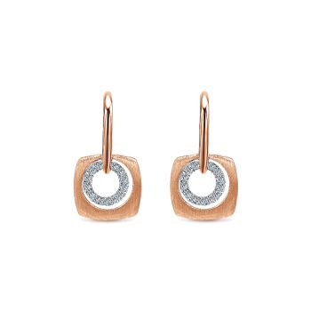 0.15 ct - Earrings
 14k Pink Gold Diamond Drop /EG12469K45JJ-IGCD