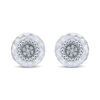 0.14 ct - Earrings
 925 Silver White Sapphire Stud /EG11803SVJWS-IGCD