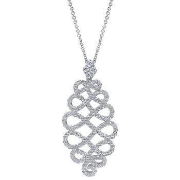14k White Gold Diamond Fashion Necklace NK3348W44JJ