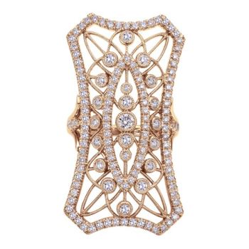 1.57 ct F-G SI Diamond Fashion Ladie's Ring In 18K Rose Gold LR50373K84JJ