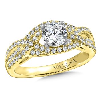 RQ9770Y - Diamond Engagement Ring Mounting in 14K Yellow Gold (.38 ct. tw.)