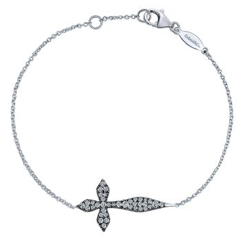Bracelet
 925 Silver White Sapphire Cross /TB3681SVJWS-IGCD