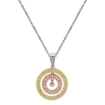 0.27 ct Diamond Fashion Necklace set in 14KT Tri Tone Gold NK1301G45JJ