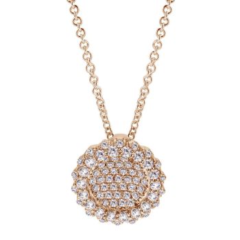 0.80 ct Round Cut Diamond Fashion Necklace set in 14K Rose Gold NK3643K44JJ