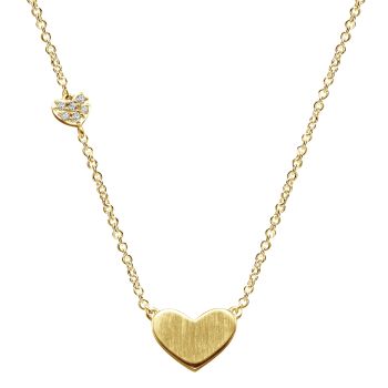 0.04 ct Round Diamond Heart Necklace set in 14KT Yellow Gold NK5200Y45JJ
