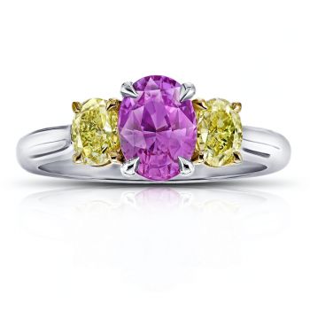 1.63 Pink Oval Sapphire Ring