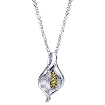 925 Silver Yellow Sapphire Fashion Necklace NK3814SVJYS
