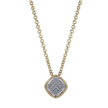 0.19 ct - Necklace
 14k Yellow/white Gold Diamond Fashion /NK2576M44JJ-IGCD