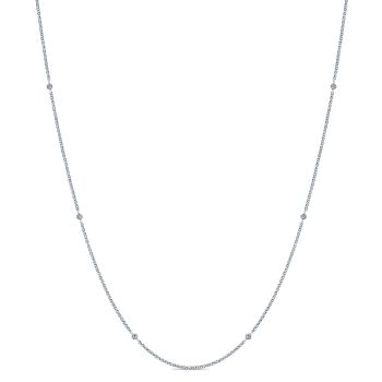 0.12 ct - Necklace
 14k White Gold Diamond Diamond By The Yard /NK794-18W45JJ-IGCD