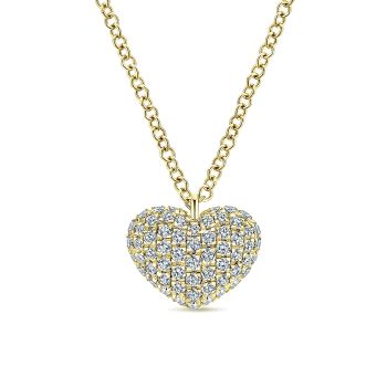 0.37 ct - Necklace
 14k Yellow Gold Diamond Heart /NK5562Y45JJ-IGCD