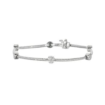 0.41 ct Diamond round bracelet Set In 14K White Gold B5617WD