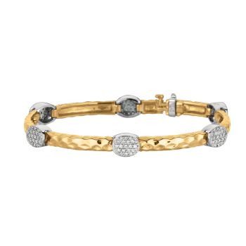 1.01 ct Diamond oval bracelet Set In 14K Yellow Gold B5627YWD