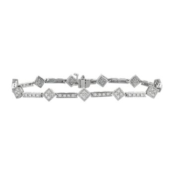 1.14 ct Diamond Bracelet Set In 14K White Gold B5729WD
