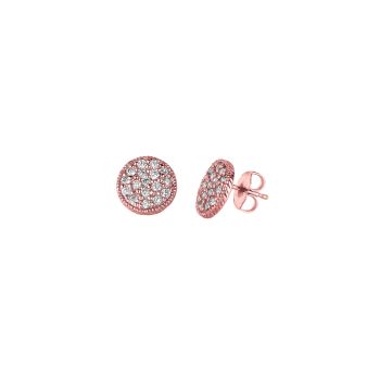 0.65 ct G-H SI2 Diamond Earrings Set In 14K Rose Gold E4946PD
