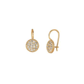 0.65 ct G-H SI2 Diamond Earrings Set In 14K Yellow Gold E4946XYD