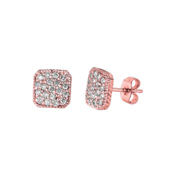0.5 ct G-H SI2 Diamond Earrings Set In 14K Rose Gold E4952PD