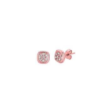0.25 ct G-H SI2 Diamond Earrings Set In 14K Rose Gold E5209PD
