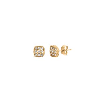 0.29 ct G-H SI2 Diamond Earrings Set In 14K Yellow Gold E5234YD
