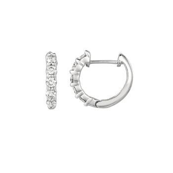 0.5 ct G-H SI2 Diamond hoop earrings Set In 14K White Gold E5281.50W