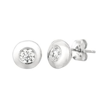 0.65 ct G-H SI2 Diamond Earrings Set In 14K White Gold E5341.65W