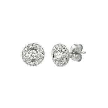0.5 ct G-H SI2 Diamond Earrings Set In 14K White Gold E5343.12WD