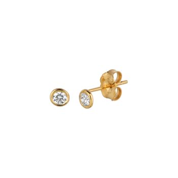 0.2 ct G-H SI2 Diamond Stud Earrings Set In 14K Yellow Gold E5398.20Y