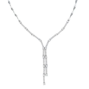 2.11ct Designer Diamond Necklace, 14K White Gold N4406WD