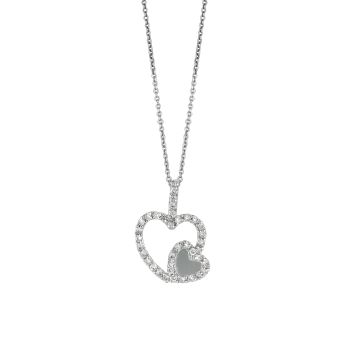 0.4ct Diamond Heart Pendant Necklace N4416WD