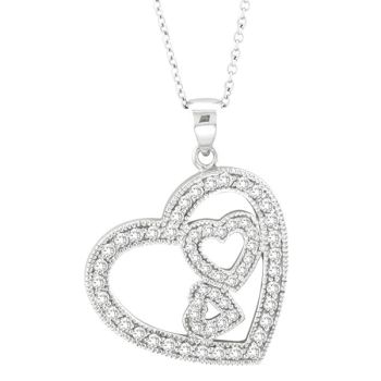0.58ct Diamond Heart Pendant Necklace N4815WD