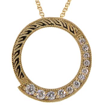 0.35ct Diamond circle necklace, 6 different diamond sizes, ranging from 0.015 ct to 0.065 ct N4890YD