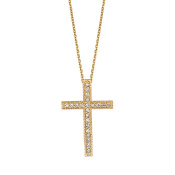 0.33ct Diamond cross Necklace N4931YD