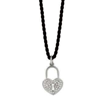 0.35ct Diamond heart lock Necklace N5031WD
