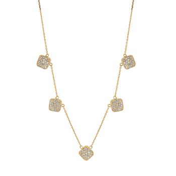 1ct Diamond square Necklace N5047YD