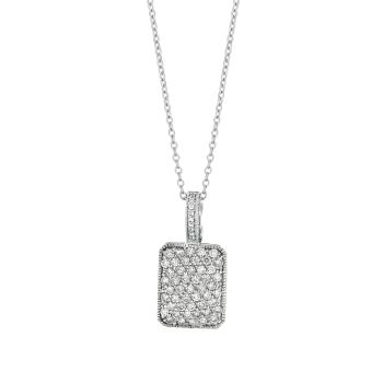 1.63ct Diamond rectangular shape Necklace N5076WD