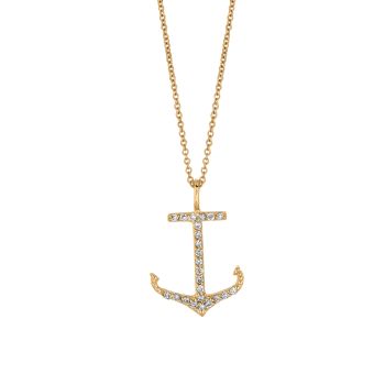 0.26ct Diamond anchor Necklace N5091YD