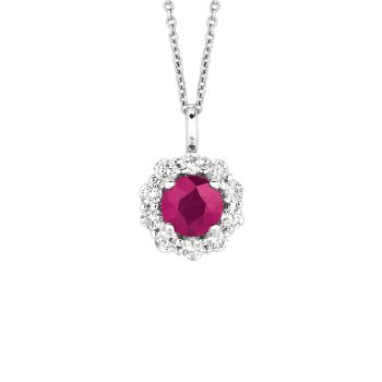 1.69ct Ruby & diamond Necklace N5115WDR
