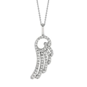 0.28ct Diamond angel wing Necklace N5144WD